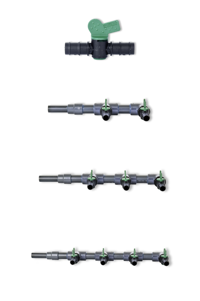 LUFTVERTEILER & ABSPERRHÄHNE 16mm